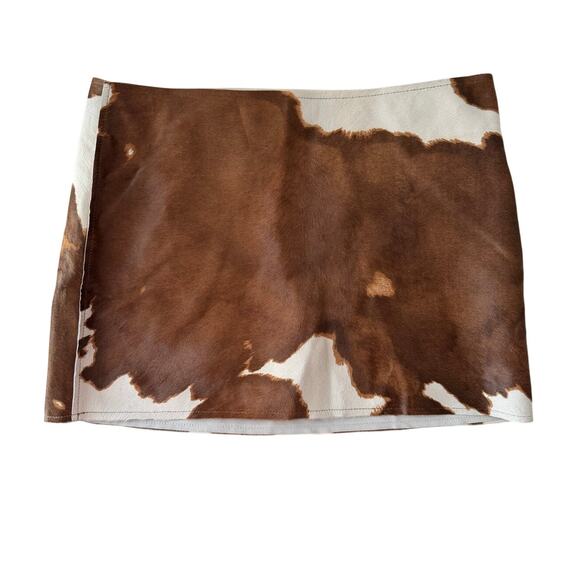 Frame Dresses & Skirts - FRAME Pony Print 100% Calf Leather Calf Hair Mini Skirt , Sz 4 NWOT Unused